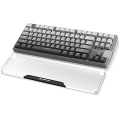 MAMBASNAKE plaukstas locītavas balsts tastatūrai, akrila tastatūras paliktnis TKL 80% tastatūrai - ergonomisks plaukstas locītavas balsts birojam/spēlēm/rakstīšanai/darbvirsdatoram - caurspīdīgs akrils - neslīdošas gumijas kājas - melns