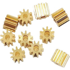 Moduļa zobrats, motora zobrats, motora zobrats, motora zobrats 0. 10T zobratu daļas Vara zobrats 1.48/1.98 mm caurums GS (1.48 mm x 10 zobi)