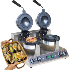Doppelseitig Beheizter Burger-Maker Burgermaschine, kommerziell, elektrisch, zum Herstellen von Schinken, 1300 W, antihaftbeschichtete elektrische Presse, präzise Temperaturregelung, doppels