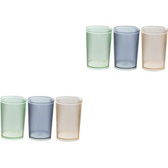 SHOWERORO 6 caurspīdīgu zobu birstes trauku iepakojums, uzglabāšanas trauki vannas istabai, mutes skalojamo līdzekļu trauks, vannas istabas trauks bērniem un pieaugušajiem, caurspīdīgi trauki, zobu pastas trauki, mājdzīvnieks