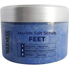 Waxness jūras sāls skrubis pēdām - mitrinošs un barojošs līdzeklis pēdām - 3 in jūras jūras sāls skrubis pēdām 250 g