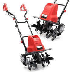 Wiltec elektriskā dārza kaplis 1500 W ar 400 apgriezieniem minūtē, elektriskais dārza kultivators ar 220 mm darba dziļumu, motora kaplis ar 24 asmeņiem, kultivators uz riteņiem