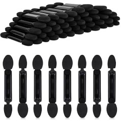 50 Stück Lidschatten-Applikatoren Doppelendige Lidschatten-Pinsel Lidschatten-Applikator Sticks mit Aufbewahrungsbox Schwamm Lidschatten Applikatoren Make-up Applikatoren
