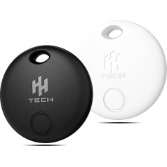 HH-Tech Smart Tag Apple iOS ierīcēm, Atslēgu meklētājs, Priekšmetu meklētājs, Bagāžas birka, Mini izsekošanas ierīce, Viegli izsekot savu maku, somu, koferi un daudz ko citu ar Apple iPhone Find My App