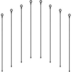 PATIKIL Gummiverdrehschlaufen, 18 Zoll Silikon wiederverwendbare Verdrehschlaufen, schwerlastig biegsam zum Bündeln und Halten, 8 Stück, Schwarz