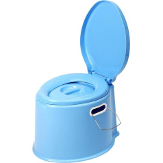 Samnuerly Pārnēsājamā ceļojumu tualete Compact Potty Bucket Seats atkritumu konteiners Viegla āra iekštelpu tualete kempingiem un pārgājieniem Blue