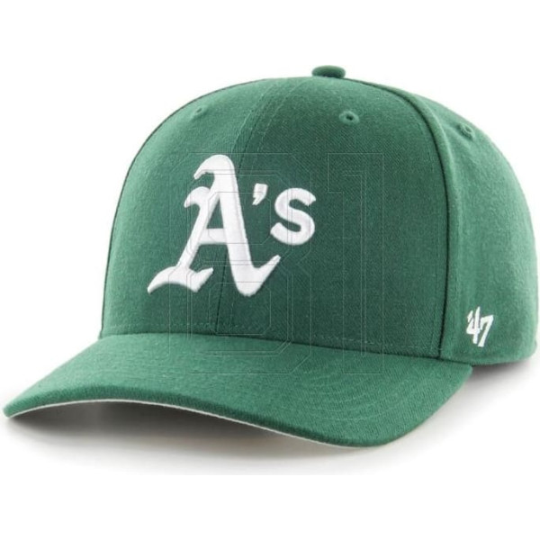 Zīmols `47 Oakland Athletics Tumši zaļa Cold Zone beisbola cepure B-CLZOE18WBP-DGB / OSFM