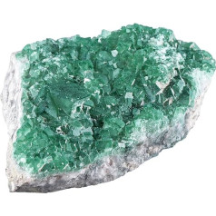 mookaitedecor Dabas fluorīta neapstrādāta kristāla Druse ģeodes, neregulāra zaļa akmens minerālu paraugs neapstrādāta akmens dārgakmens meditācijai Reiki dekoratīvie akmeņi, 501-600 g