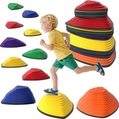 AIYAPLAY līdzsvara akmeņi neslīdoši kraušanas akmeņi līdzsvara veicināšanai iekštelpās, ārā bērniem 3-8 gadi