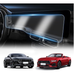 KUNGKIC Pack of 4 for Ford Mustang 2024 2025 TPU Navigation Touchscreen Protective Film Medium Console Screen Protector 9H Anti-Scratch Waterproof Mirror TPU aksesuāri