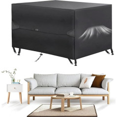 ‎Emwel Emwel dārza mēbeļu komplekts 200 x 160 x 74 cm 420D Heavy Duty āra galda krēslu komplekts