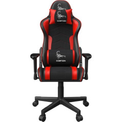 Scorpion spēļu krēsls melns un sarkans