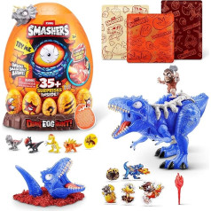 Smashers Dino Egg Hunt by ZURU Kvēlojoša uguns elpojoša dinozauru kolekcionējama rotaļlieta bērniem (Giganotosaurus)