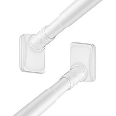 Teleskopiskais stienis, nav nepieciešams urbt, aizkaru sliedes, drēbju sliedes, skapim, vannas istabai, guļamistabai, dušas telpai (balts, 110-200 cm)