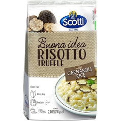 Riso Scotti - 210 g Risotto Tartufo - Risotto rīsi Nr. 1 Itālijā - Risotto rīsu dažādība dažādiem baudījumiem - Risotto Milanese - Elegantā versija ar trifelēm