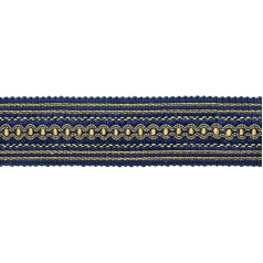 Imperial II kolekcijas platā apmales apmale (0200IG-RN), Jūras zelts, daudzkrāsains #1152 (gaišais zelts, dzeltenais zelts, jūras kara flote), 9,5 m
