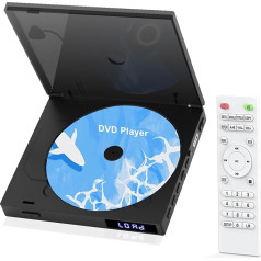 Mini DVD atskaņotājs 1080P HDMI, visu reģionu DVD atskaņotāji ar AV/HDMI kabeli/USB atskaņošanu/ tālvadības pulti, atbalsta PAL/NTSC