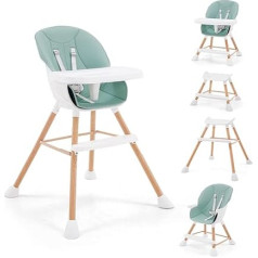 Bērnu augsts krēsls, 5 in 1 augsts krēsls zīdaiņiem un maziem bērniem, viegls pārnēsājams augsts krēsls ar noņemamu paplātes krūzes turētāju, mazbērnu paaugstināšanas sēdeklis ēdamistabas krēslam, viegli tīrāms