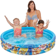 Smart-Planet Paw Patrol piepūšamais baseins - 122 x 23 cm - 3 riņķu baseins Fellfreunde bērnu baseins - Dārza peldbaseins - Baseins bērniem