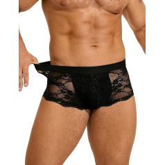 ohmydear Stringi Stringi vīriešiem, Apakšveļa, Mežģīņu vīriešu apakšveļa, Erotiska vīriešu apakšveļa, Vīriešu apakšveļa, Vīriešu caurspīdīga apakšveļa, Vīriešu apakšveļa, Geju Sissy biksītes, Melna, Sarkana