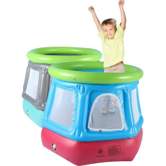 Brincolin Elastīgā gulta Piepūšamā bērnu batuta rotaļu pildspalva iekštelpu āra rotaļlieta Droša izklaide Bezmaksas sūknis