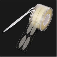 Doppelte Augenlidaufkleber 600 stücke S / L. Makeup Klar Grau Beige Augenlidstreifen Große Augen Unsichtbares Doppelfalten-Augenlid-Schatten-Band-Aufkleber Schönheits-Tool Doppelte Augenlidband(Beige