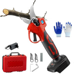 Elektriskās dārza grieznes bez akumulatora Makita, 15-30 mm profesionālas 21 V elektriskās dārza šķēres, zaru grieznes, zaru grieznes, zaru grieznes, akumulatora dārza grieznes (sarkanas bez akumulatora)