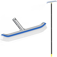 Birste baseinam ar 120 cm stieni - birstes galviņa no pulēta neilona sariņiem 45 cm platumā - paredzēta flīžu un sienu grīdu tīrīšanai