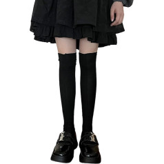 QUEENYARD Garas svītrainas zeķes Ceļa garums Gadījuma elegants stils Gudras zeķes Ikdienas deju Legwear sievietēm Meitenes Studentes