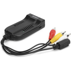 Lazmin112 S-Video uz HDMI pārveidotājs adapteris, HDMI uz adapteri ar Svideo kabeļa audio video pārveidotājs, atbalsta 720P 1080P augstas izšķirtspējas Plug & Play