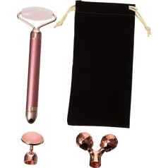 MOTHNUR 1 Satz Jade Gesichtsroller mit Elektrischem Massagegerät Jade Crystal Roller für Gesichtspflege Faltenreduktion und Tragbar und Leicht für Unterwegs