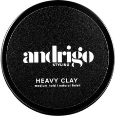 ANDRIGO Heavy Clay for Men 100ml - Matēta matu pasta ar vidēji stingru fiksāciju - Elegants melnkoka esences aromāts - Ūdens bāzes matu veidošanas krēms