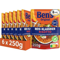 BEN'S ORIGINAL Ben's Original Express Risotto gatavs ēdiens ar tomātiem un itāļu garšaugiem, 6 iepakojumi (6 x 250 g)