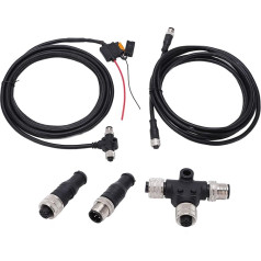 NMEA 2000 starta komplekts, ūdensizturīgs jūras NMEA tīkla starta komplekts, ar 3 portu T savienotāja adapteri un vīriešu-vīriešu rezistoru