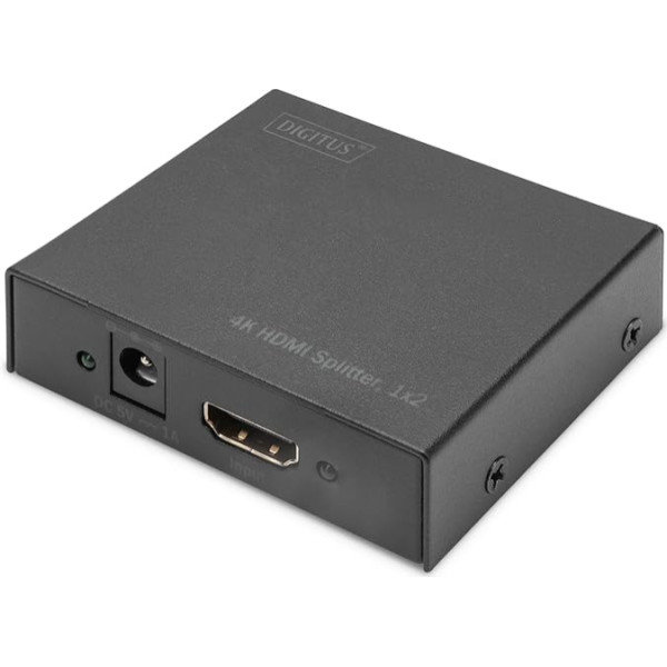 DIGITUS DS-46304 HDMI sadalītājs 1x2 - ievade: 1 ports / izeja: 2 porti - UHD 4K/30Hz HDTV: 4096 x 2160p - HDCP 1.3 - DTS Digital, Dolby Digital, DTS-HD, Dolby True HD, DSD Audio, HD/HBR