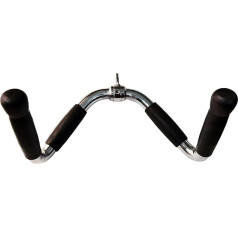 qibylift Lat Bar Cable Machine Piestiprinājums Curl Pulldown Bar Barbell Rotation Bar, kabeļu piestiprināšanas stienis, Triceps Down Bar Izgatavots no Massm tērauda ar gumijas rokturiem un rotējošu pakaramo (M)