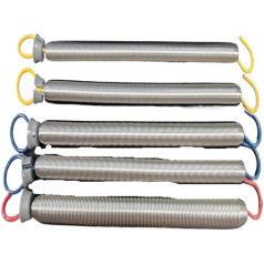 Pilates Reformer spriedzes atspere ar āķi 5PCS Pilates aprīkojums Joga Mūzika Joga Mūzikas stieples tērauda stieples spriedzes atspere