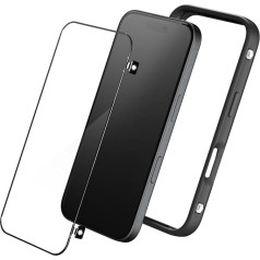 RHINOSHIELD RhinoBuff FPS Precision Kit saderīgs ar [iPhone 16] Spēļu kontroliera apvalks ar matētu ekrāna aizsargu, pogām ar patentētu tehnoloģiju PUBG, optimāla ventilācija - melns