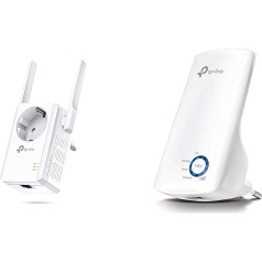 TP-Link TL-WA860RE WLAN retranslators ar ligzdu (300 Mbit/s, WLAN pastiprinātājs, integrēta ligzda), balts & TL-WA850RE WLAN retranslators (300 Mbit/s, WLAN pastiprinātājs, lietotnes vadība, Ethernet ports), balts