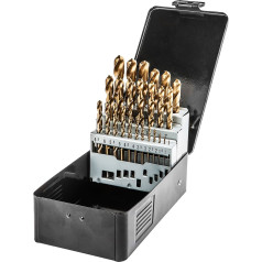 Neo Tools HSS-TiN metāla urbji 1,0-13,0 mm, komplekts 25 gab.