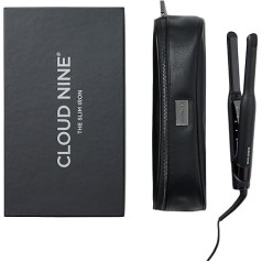Cloud Nine The Slim Iron Black - taisnotājs ar šaurām sericīta plāksnītēm, atjaunošanas režīmu un 11 temperatūras iestatījumiem (100-200 °C) - precīzai īsu matu un sprādzes veidošanai