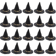 HEMOTON Helovīna raganas cepure, mazas cepures kūku dekorēšanai, cepure, mazas dekorācijas, miniatūra cepure, mini cepures amatniecībai, mazas raganas cepures amatniecībai, raganas cepures dekorēšanai, mini raganas cepures, 40