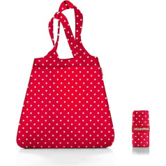 Reisenthel Mini Maxi iepirkumu maisiņš 15 L Mixed Dots Chilli Red, sarkans, sarkans