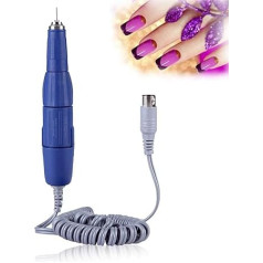 Elektriskais nagu griezējs, 0-35000 apgr./min nagu urbjmašīna, nagu lakas nagu vīles pildspalva, griešanai, pulēšanai, nagu studijai un DIY manikīram (zils)