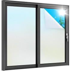 Rabbitgoo logu plēve, matēta stikla plēve, privātuma plēve, pašlīmējoša plēve, necaurspīdīga, aizsargā pret ultravioleto starojumu, statisku starojumu, privātuma aizsargplēve, matēta, 75 x 300 cm