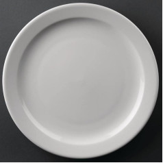 Athena Hotelware CF364 Athena Hotelware šķīvis ar šauro apmali, 258 mm diametrs, 10