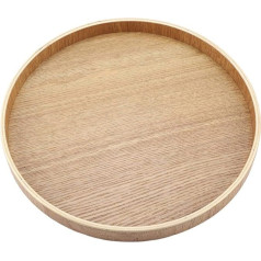 Apaļš paplātes, koka servēšanas paplātes, šķīvja siera plate tējas komplektam, augļiem, saldumiem, pārtikai, galvenajam dekoram (27 cm)