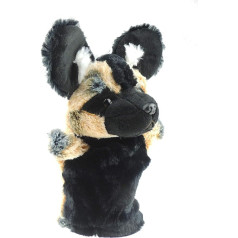 Glamour Girlz Super jauka rokas lelle bērniem, zēniem, meitenēm, lieliem dzīvniekiem, mīksts, pūkains plīšs (savvaļas suns)