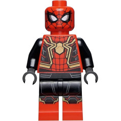 LEGO Supervaroņi: Zirnekļcilvēka minifigūriņa ar iebūvētu uzvalku un sarkanu apmetni