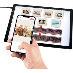 Diapozitīvu skeneris Ultra plāns 30 x 21 cm LED gaismas paneļa diapozitīvu skeneris digitalizēšanai Pārnēsājams LED gaismas galds 35 mm diapozitīvu skenēšana un pārveidošana negatīvu un filmu fotoslāņu digitālajos JPG attēlos